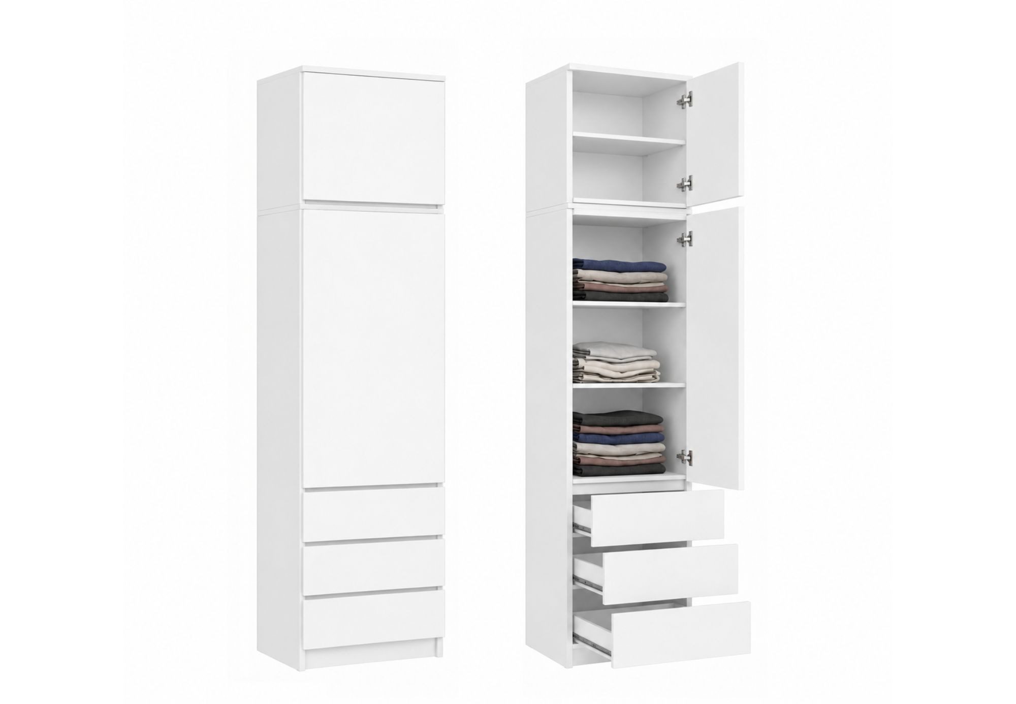 Home Collective Kleiderschrank Garderobenschrank Mehrzweckschrank Schrank platzsparend & vielseitig (50x40x180,5 cm (BxTxH), ideal für …
