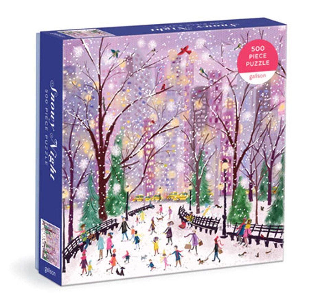 Chronicle Books Puzzle Verschneite Winternacht, Puzzleteile