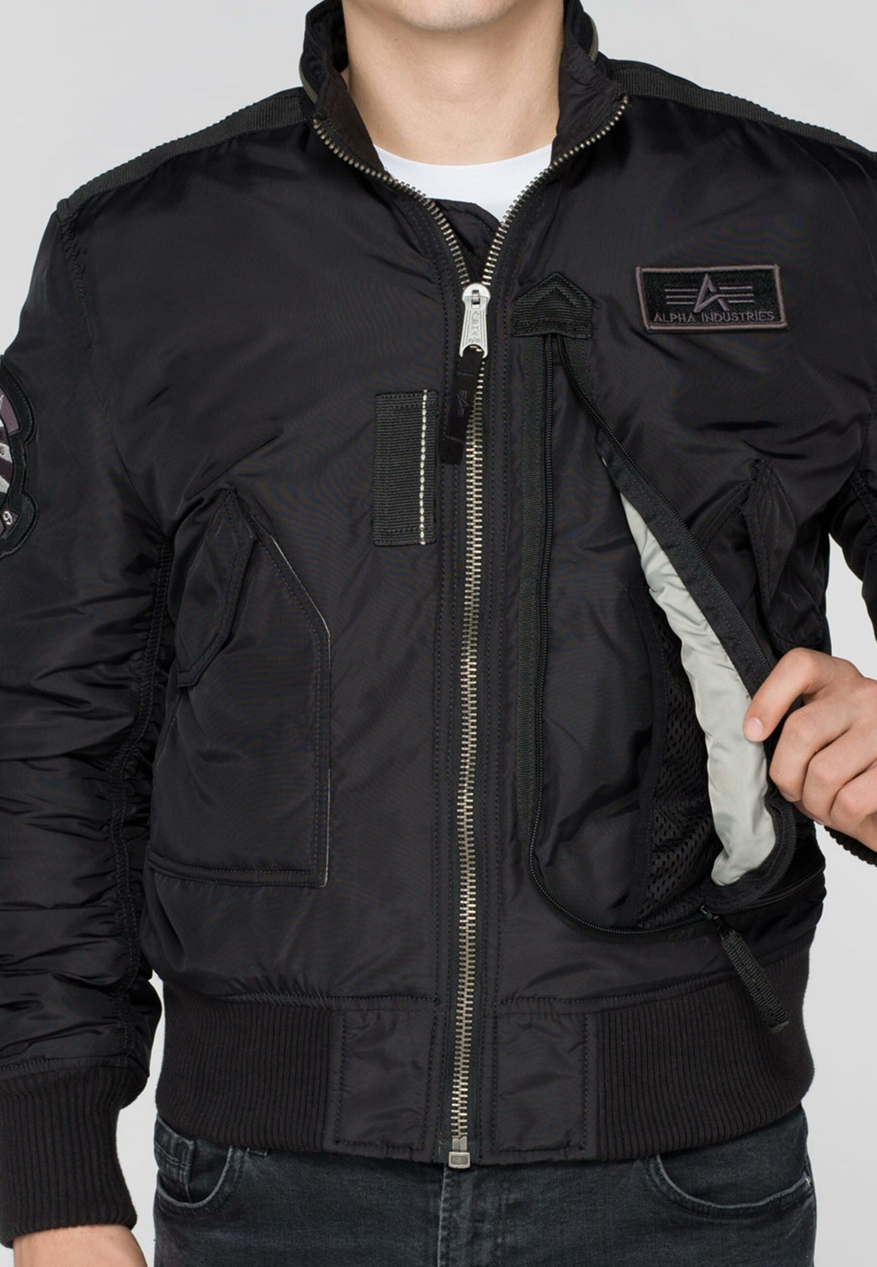 & Bomber Flight - Industries Alpha Men Engine Industries black Alpha Bomberjacke Jackets