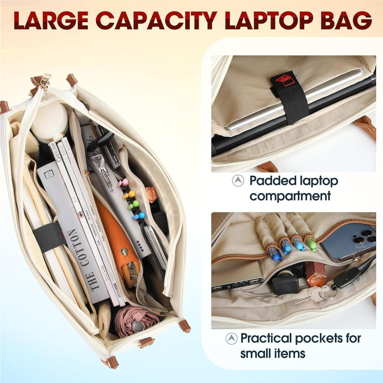 LuxusKollektion Laptoptasche Handtasche Damen Canvas Laptoptasche günstig online kaufen