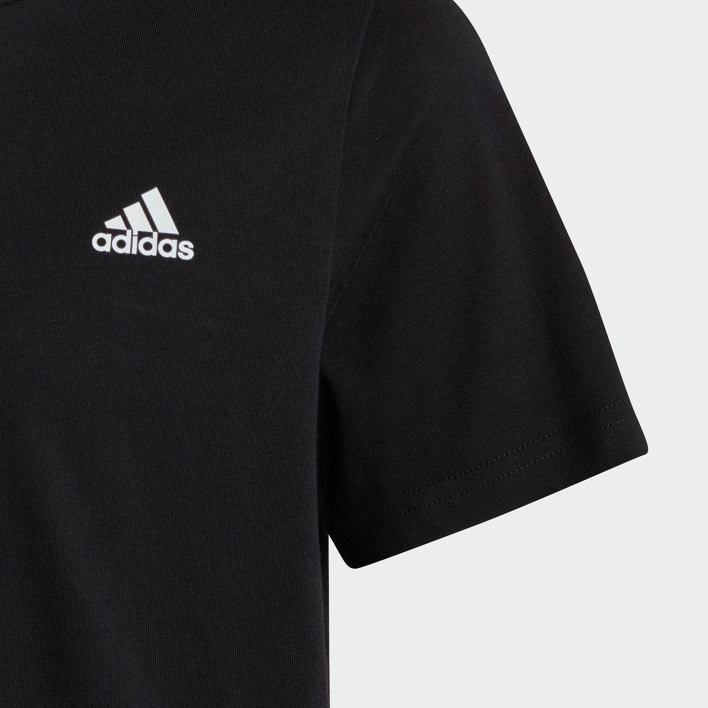 adidas Sportswear T-Shirt ESSENTIALS SMALL Black / White COTTON LOGO