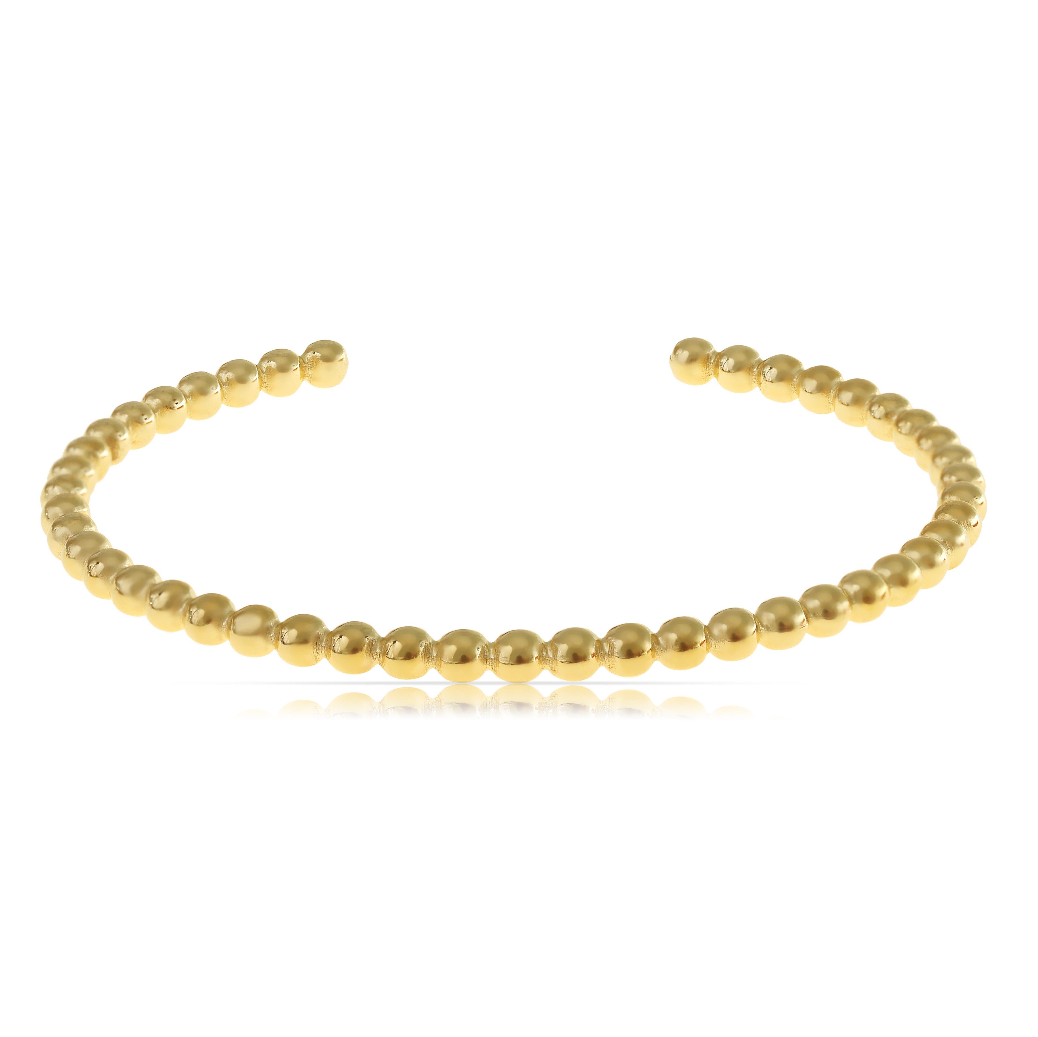 Made by Nami Armreif Herren Gold Edelstahl größenverstellbar wasserfest 60 mm schlicht, aus Edelstahl – größenverstellbar – 60 mm Durchmesser