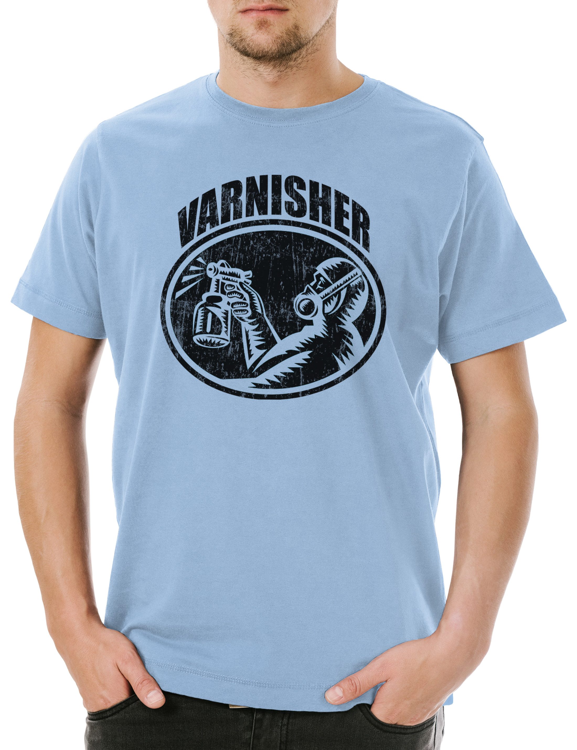Print-Shirt Varnisher Herren T-Shirt Maler Artist Lackierer Handwerk Künstler