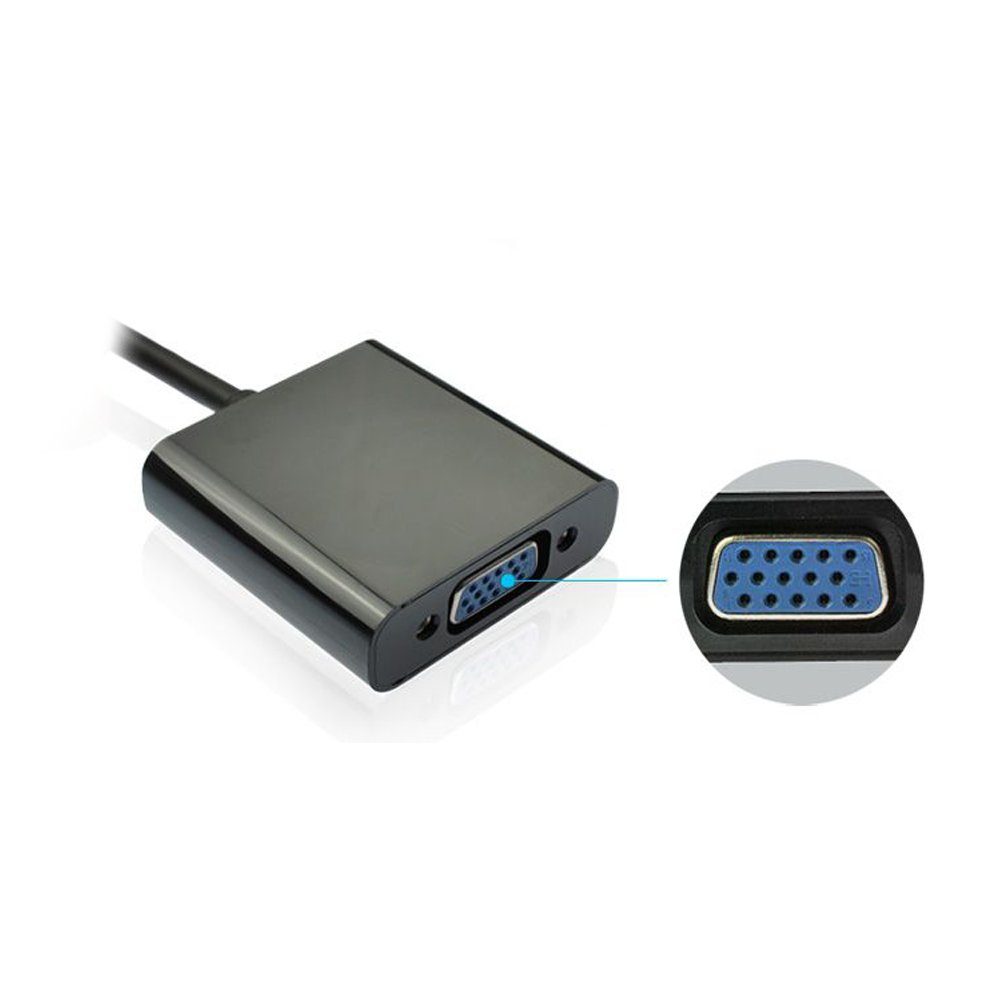 Bolwins B64 Adapter Kabel Displayport DP Stecker auf VGA PC Laptop TV Beamer Audio- & Video-Adapter Displayport zu VGA, 25 cm, Video Signalübertragung von DisplayPort zu VGA