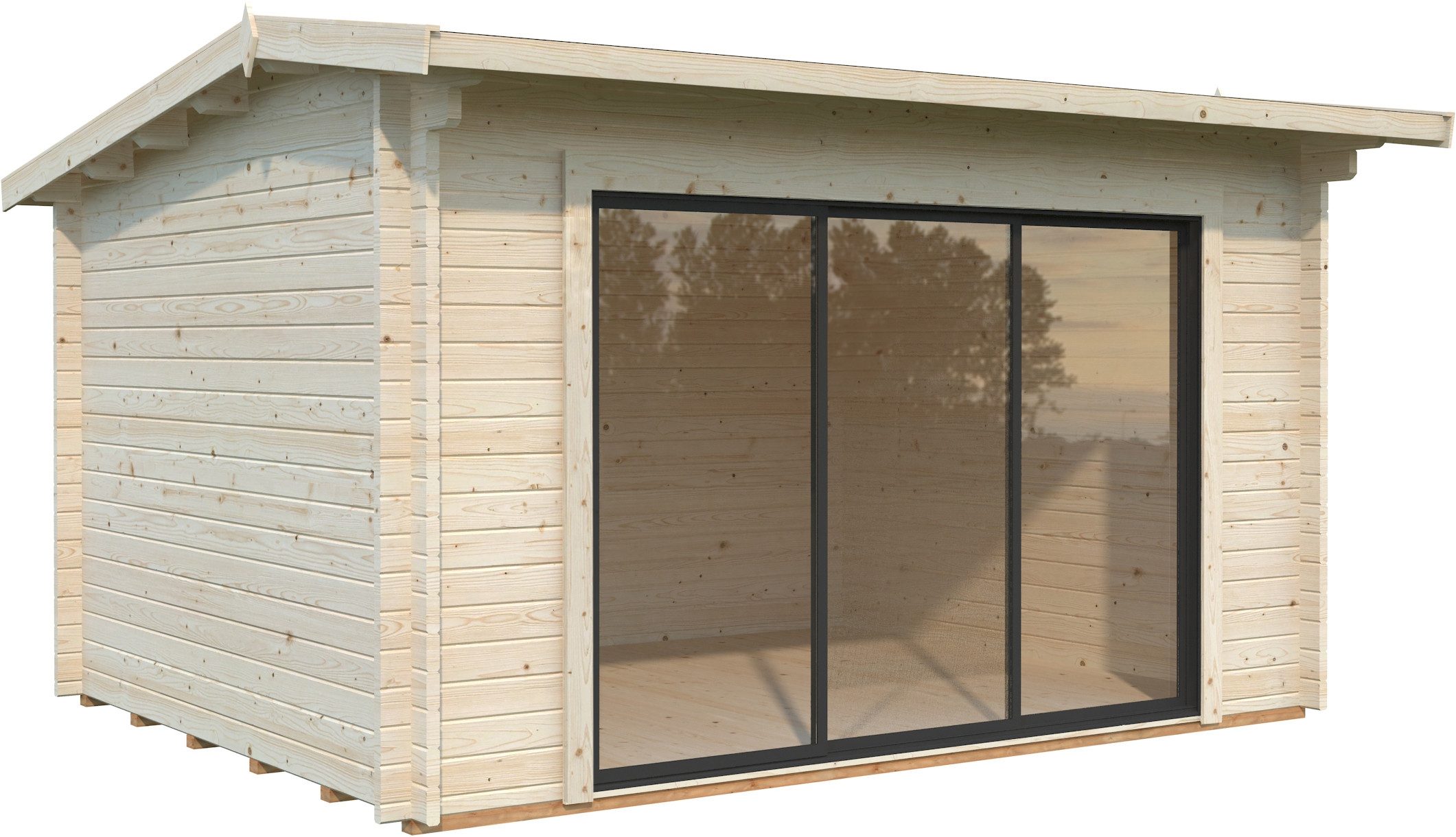 Palmako Gartenhaus Ines 11,1 m², Slide, BxT: 434x379 cm