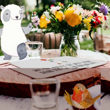 Platzset, Einhorn Luftballon - Weiß - Geschenk, Unicorn, Freude, Tischuntersetz, Mr. & Mrs. Panda, (1-St), Attraktive Designs