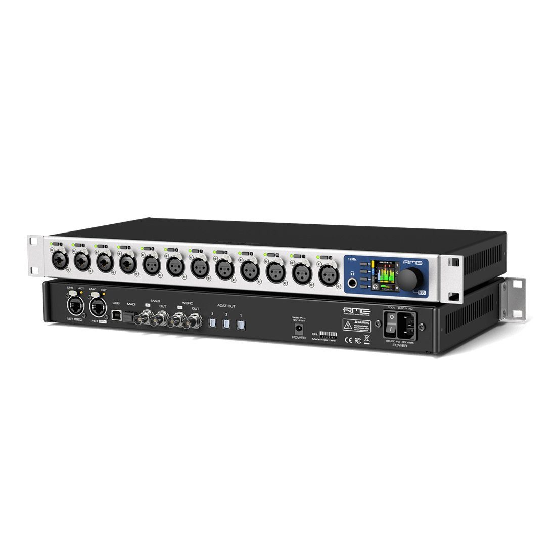 RME 12Mic-D Mikrofon Vorverstärker Digitales Aufnahmegerät