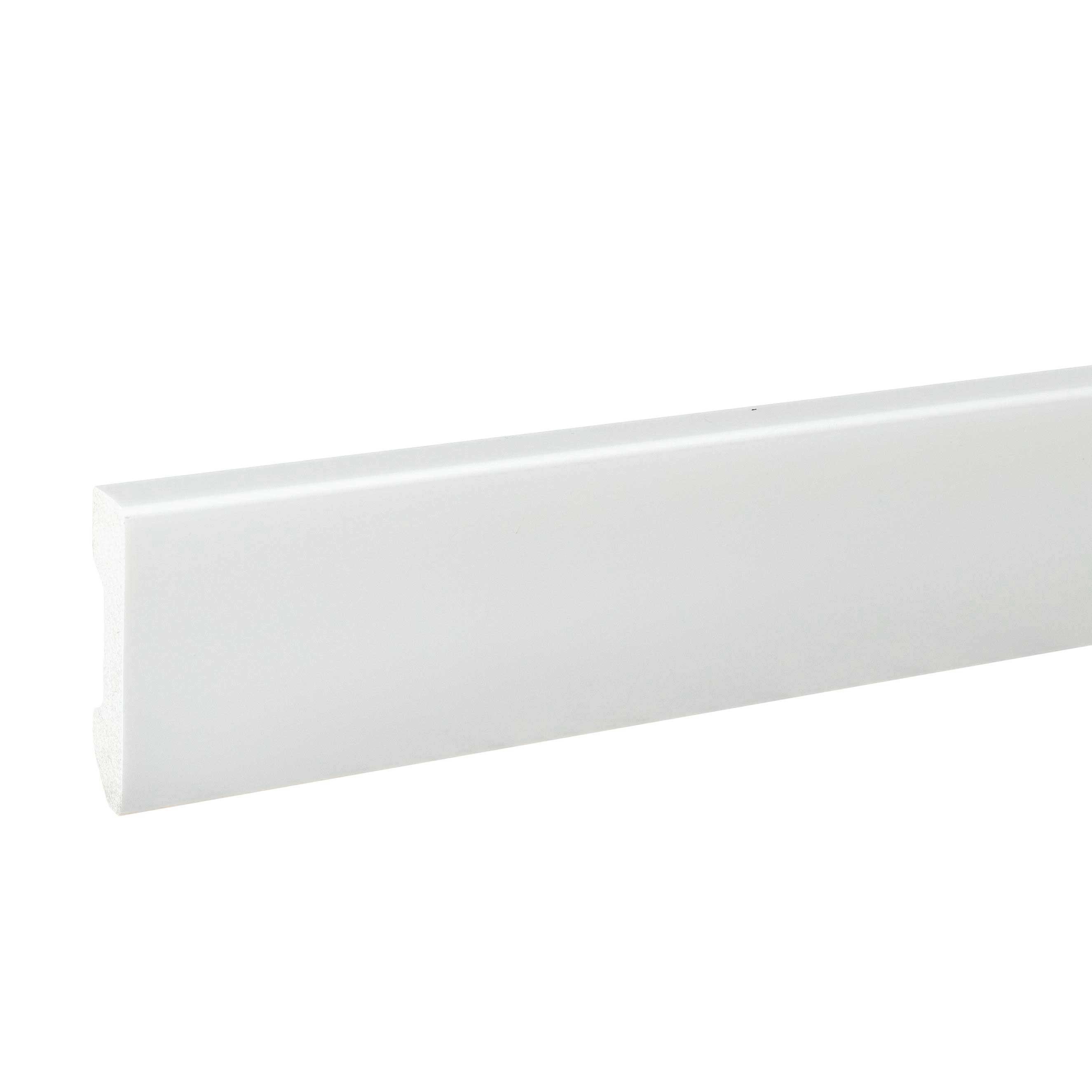 PROVISTON Sockelleiste 16 x 60 x 2000 mm, Fußleiste eckiges Profil, Sockelleiste Kunststoff