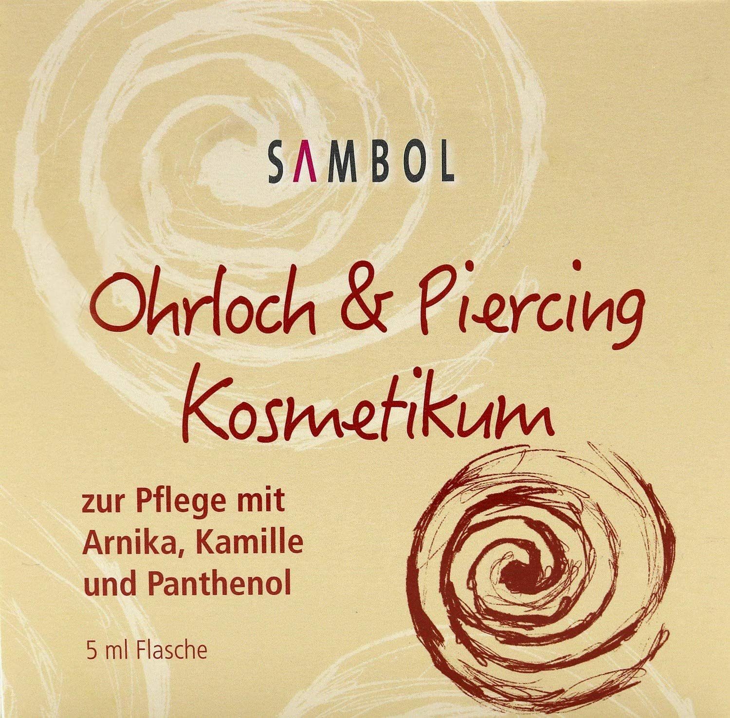 Sambol Körperpflegemittel Ohrloch & Piercing & Arnika Kamile reinigt Kosmetikum pflegt Panthenol, 1-tlg