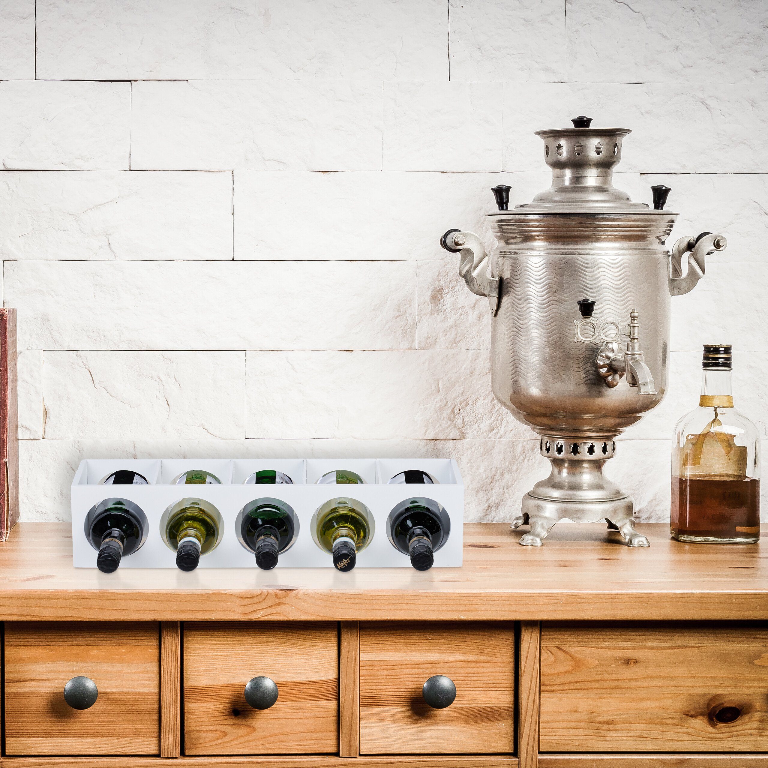 relaxdays Weinregal Weißes Weinregal im 2er Set günstig online kaufen