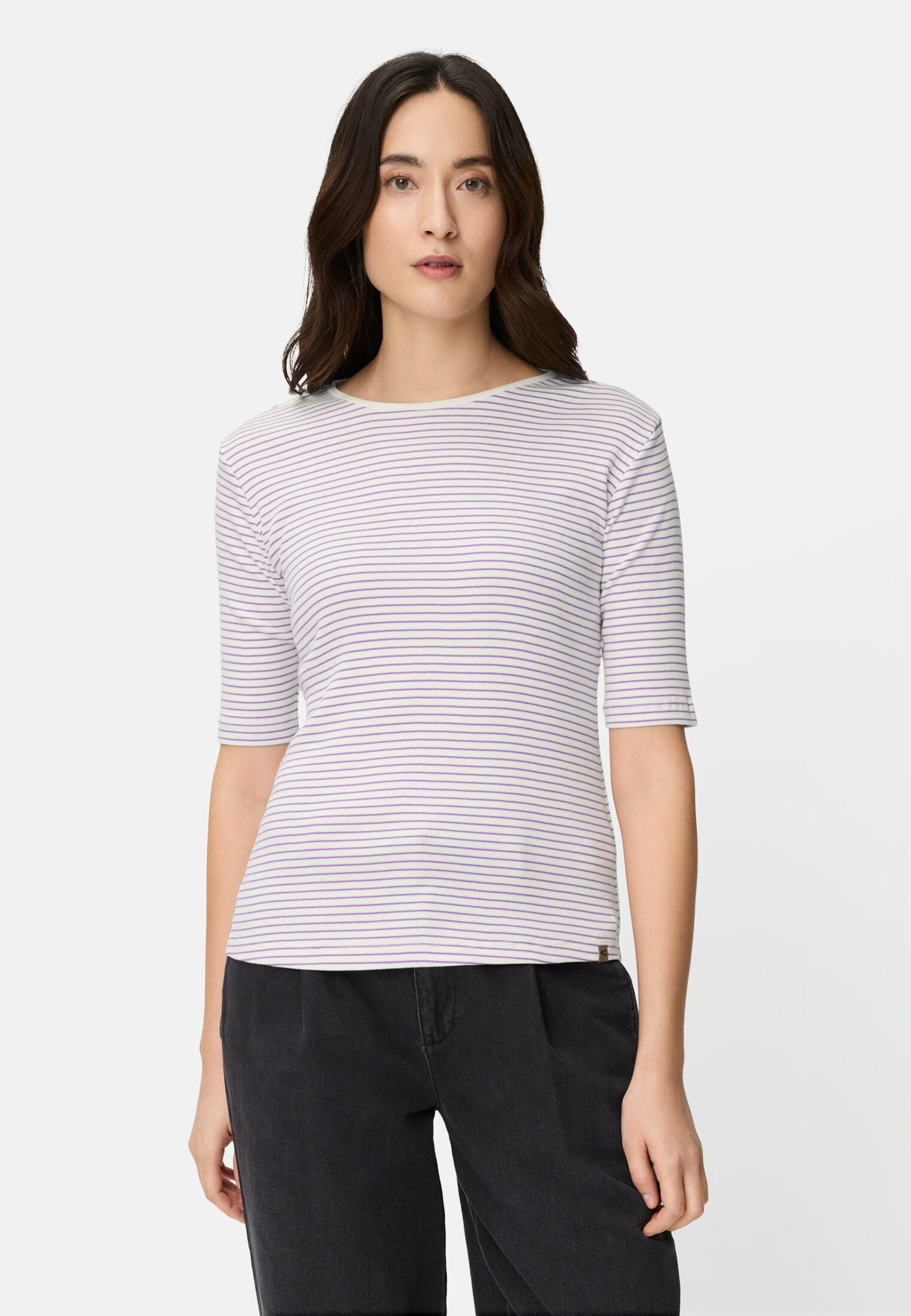 camel active T-Shirt aus reiner Baumwolle Kurzarm Rundhals