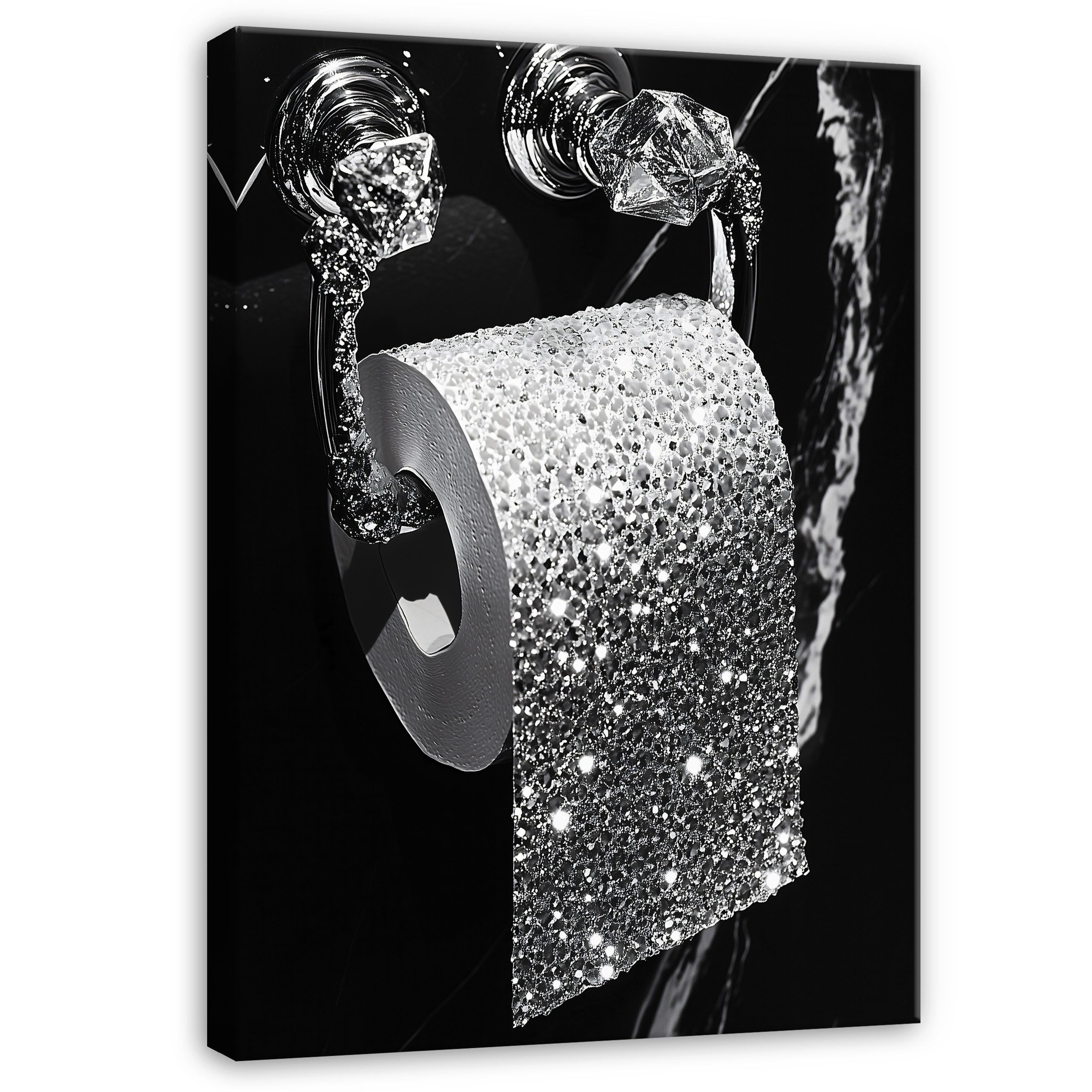 Wallarena Leinwandbild Bilder WC Toilettenpapier Badezimmer Modern Wandbild günstig online kaufen