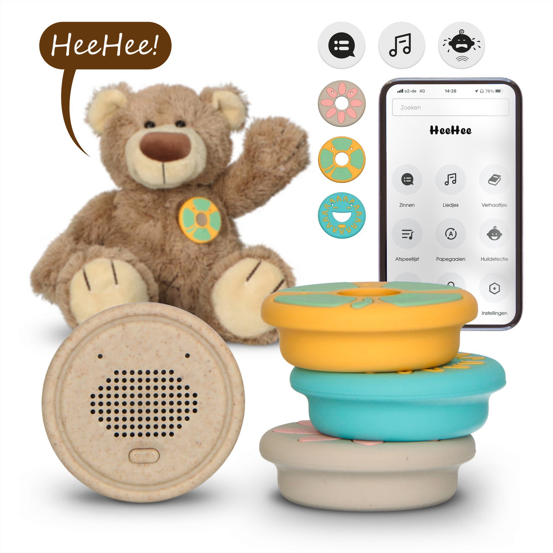 Alecto Baby HeeHee - Sprachknopf Bluetooth-Lautsprecher