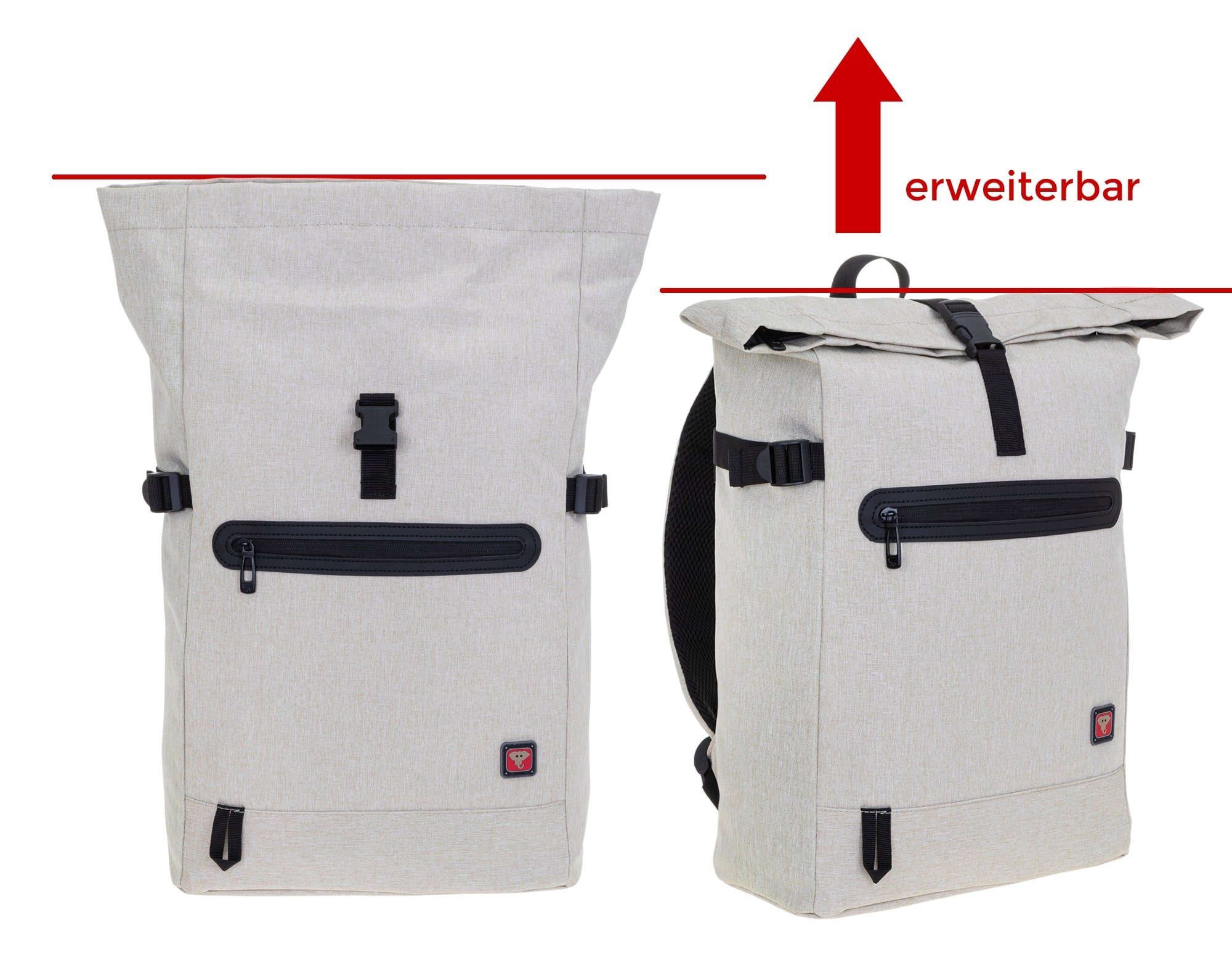 ELEPHANT Rucksack Freizeitrucksack Damen Herren AllDay Daypack, Geheimfach A4 Laptop Tasche + Trinkflasche