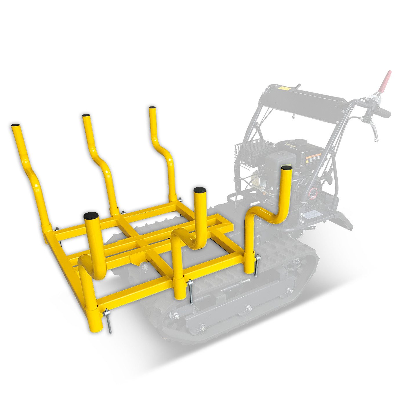 BAMATO Motorschubkarre - Rungenaufsatz für Raupendumper MTR-300, MTR-300G, MTR-300H, 1-tlg., Holzrunge, verstellbar