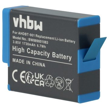 vhbw kompatibel mit GoPro Hero CHDHX-101, CHDHX-901 Kamera-Akku Li-Ion 1730 mAh (3,85 V)