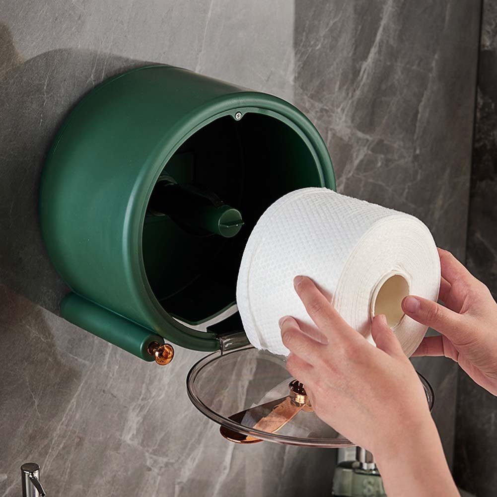 Blusmart Toilettenpapierhalter Toilettenpapierbox Wasserdichter Wandmontage, Rollenpapierhalter white Zur
