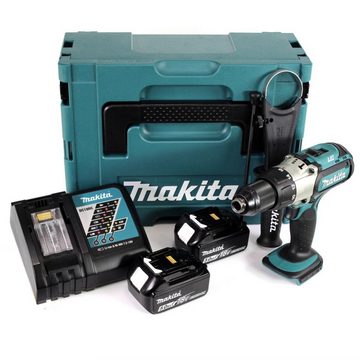 Makita Schlagbohrmaschine DHP 451 RTJ 18 V 3. Gang Li-Ion Akku Schlagbohrschrauber im Makpac +