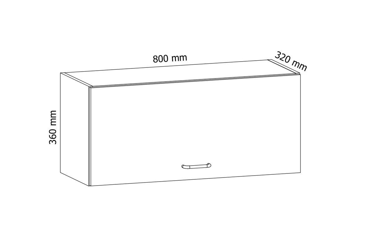 ROYAL24_MARKT Hängeschrank - Klare Sicht und stilvoller Stauraum für Küchenutensilien. (Hängeschrank, 1-St., Velmora - G80K) Feinste Qualität - Modern - Zeitlos – Bild 4 von 4