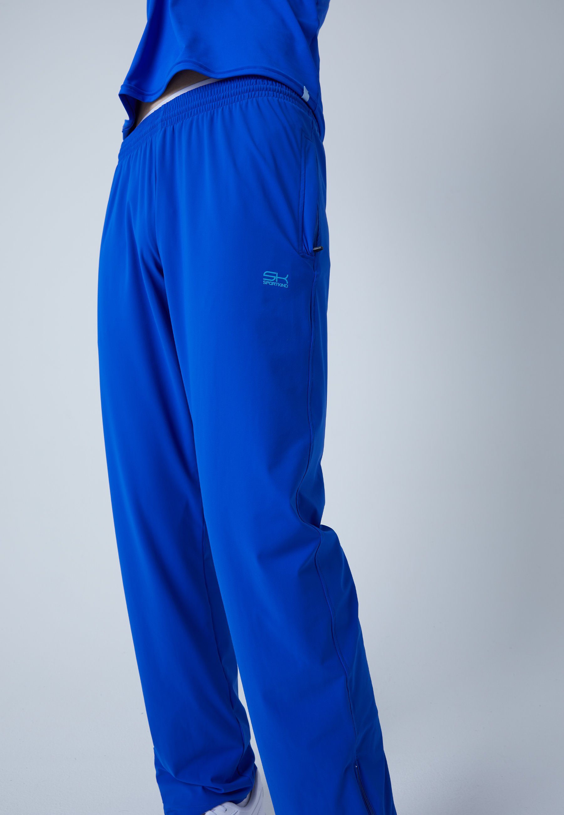 Jungen Tennis kobaltblau Herren SPORTKIND Trainingshose & Sporthose Woven Jogginghose