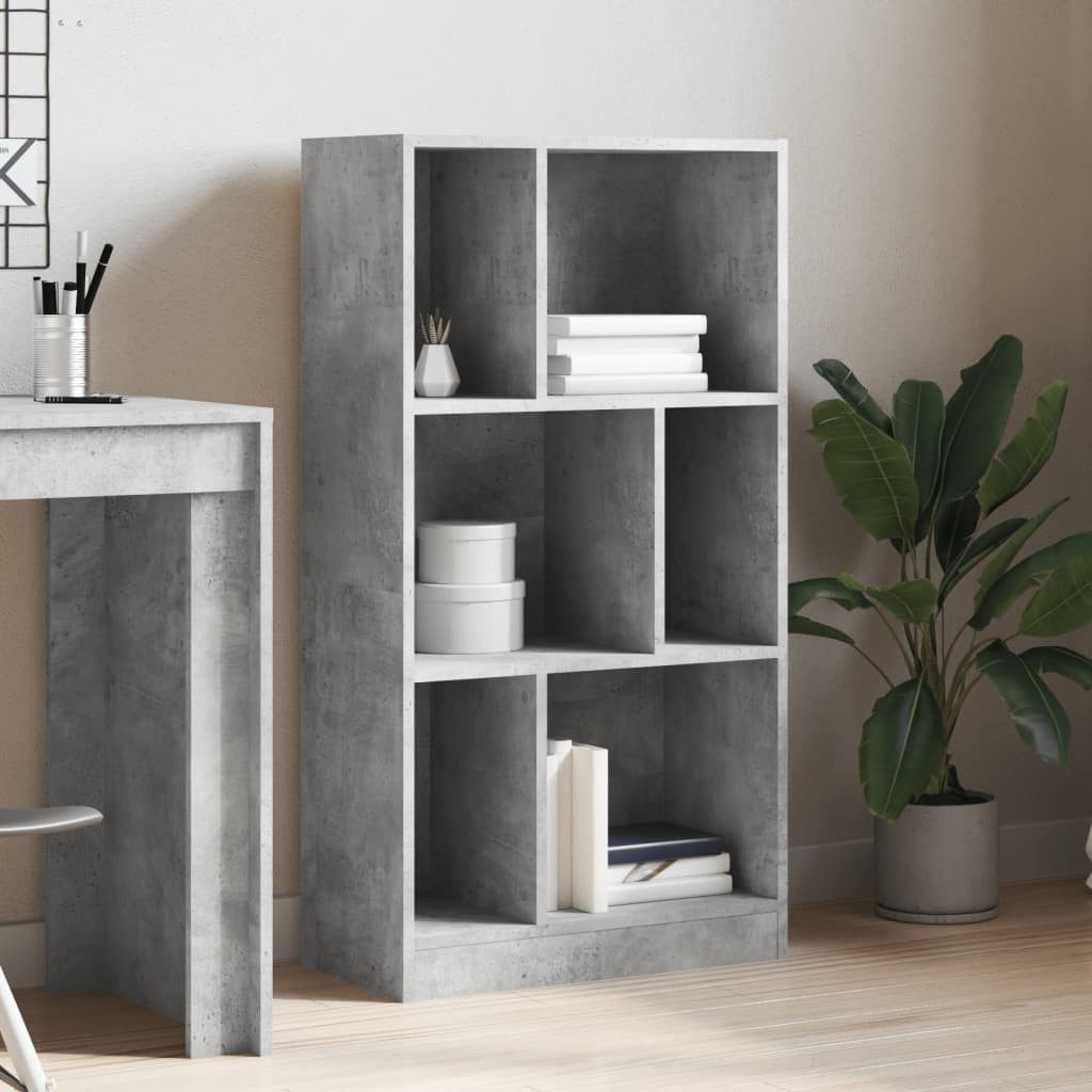 vidaXL Bücherregal Bücherregal Betongrau 57x28,5x107,5 cm günstig online kaufen