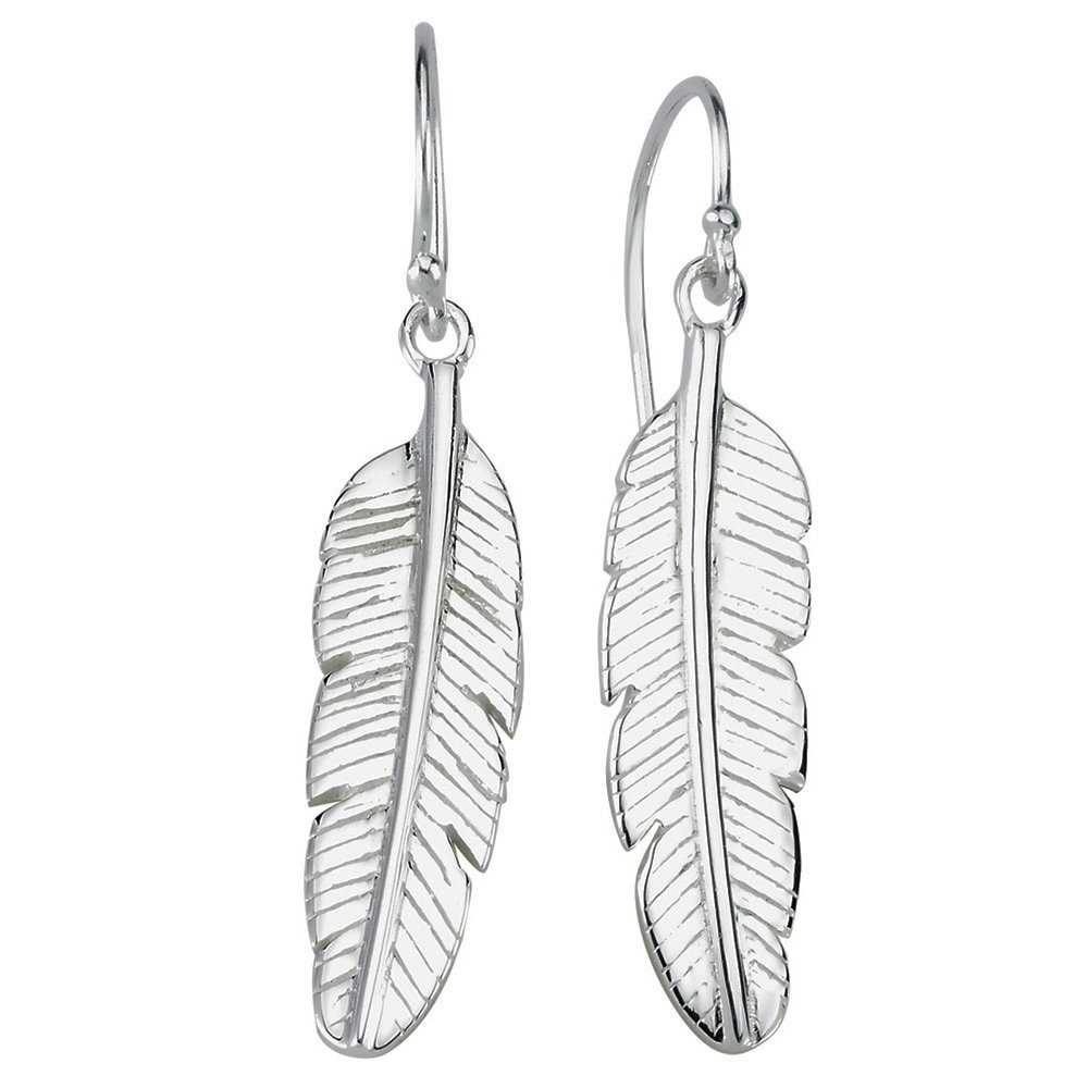 Vinani Paar Ohrhänger, Vinani Ohrhänger Feder glänzend 925 Sterling Silber  Ohrringe 2OHT online kaufen | OTTO