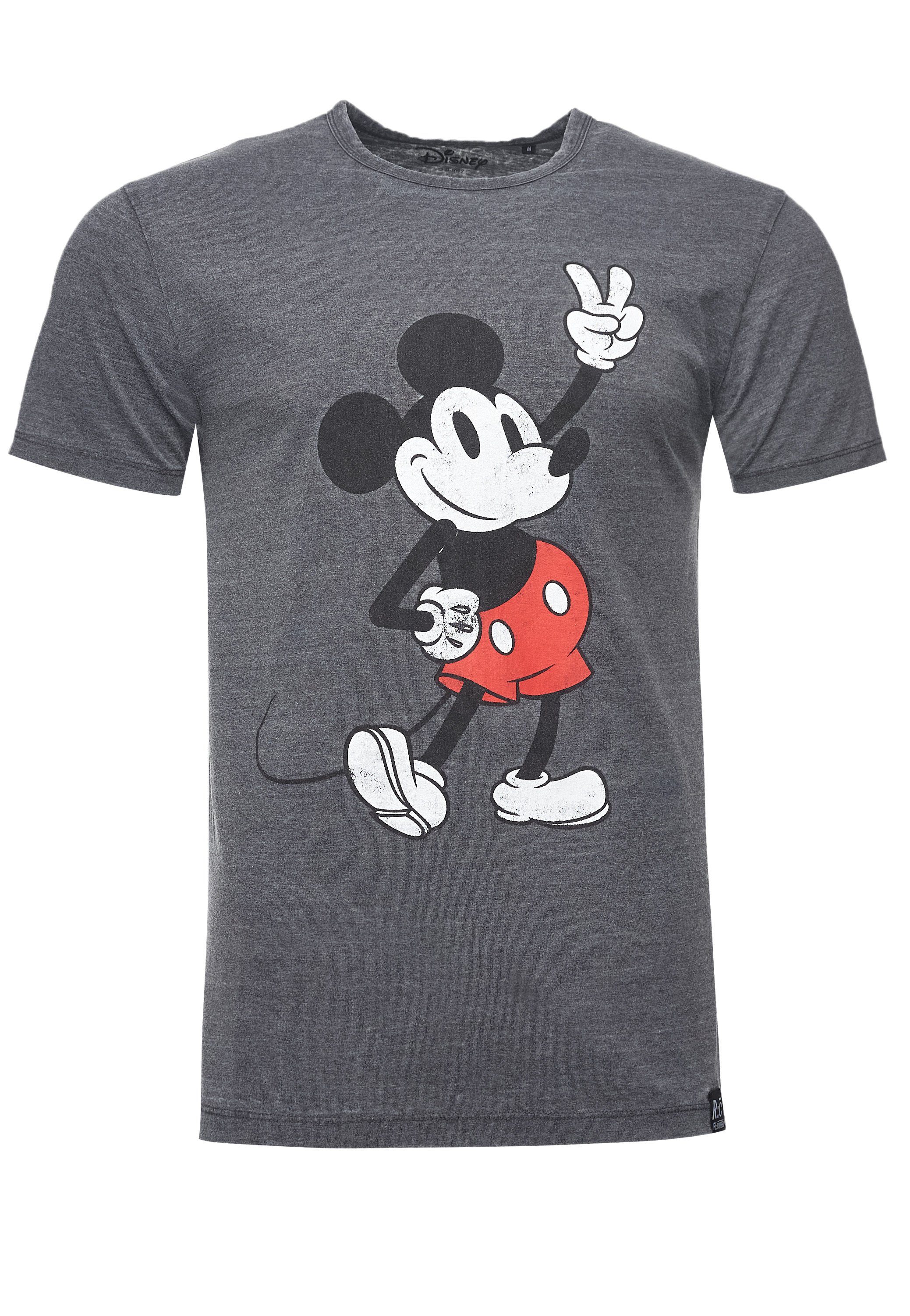 Mickey Peace Bio-Baumwolle Disney T-Shirt Recovered Pose GOTS zertifizierte