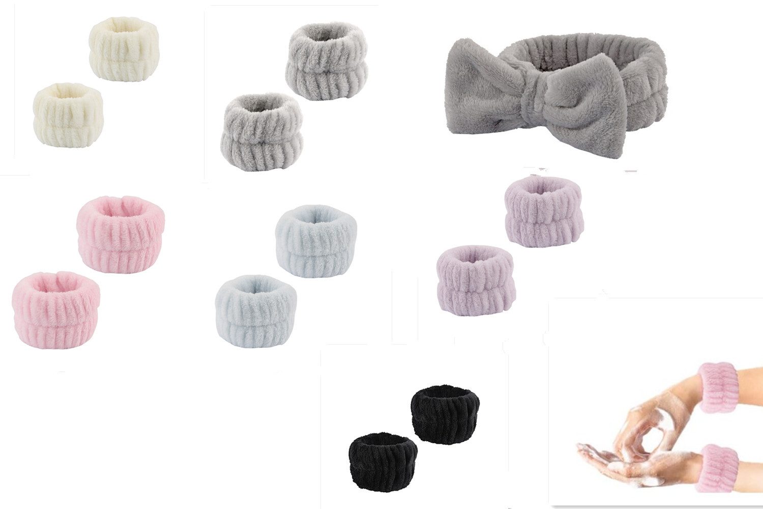XDeer Diadem 6 Stück Handgelenk Spa Waschband, Gesichtswasch Armbänder günstig online kaufen