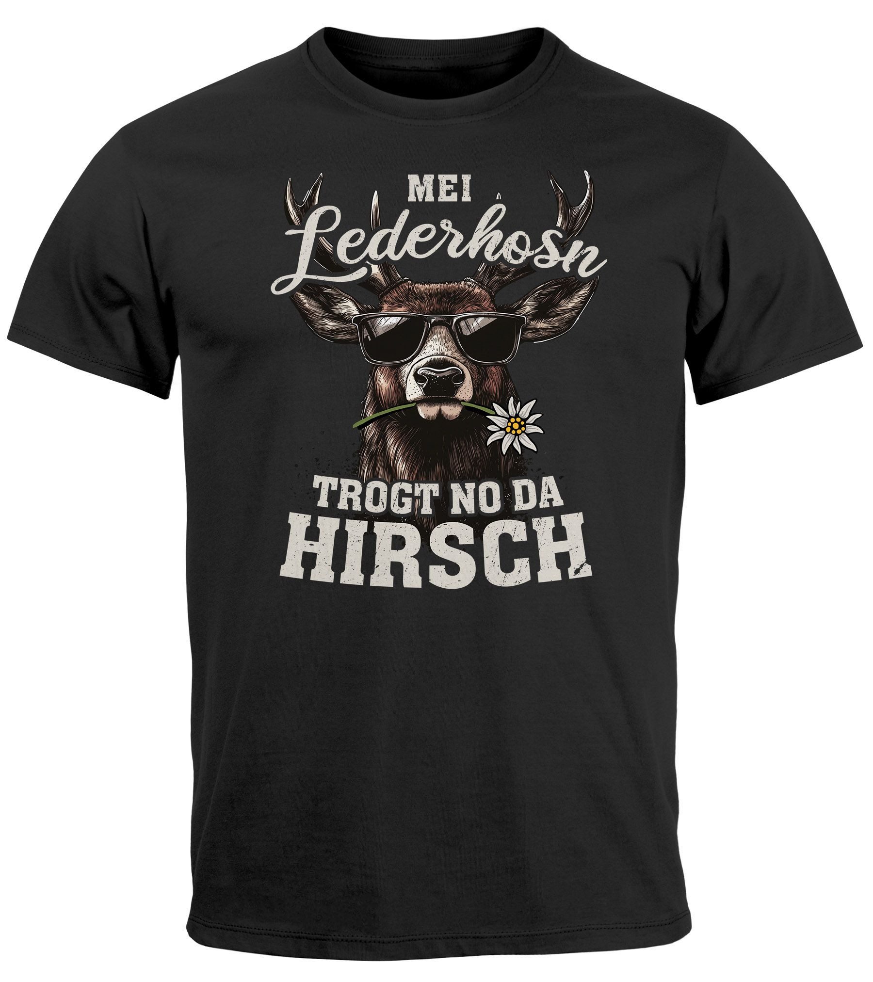 MoonWorks Print-Shirt Herren T-Shirt Tracht Hirsch günstig online kaufen