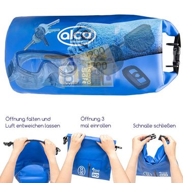 alca Packsack wasserdichter Packsack 20L Roll-Top Verschluss Tragegurt inkl. Tasche