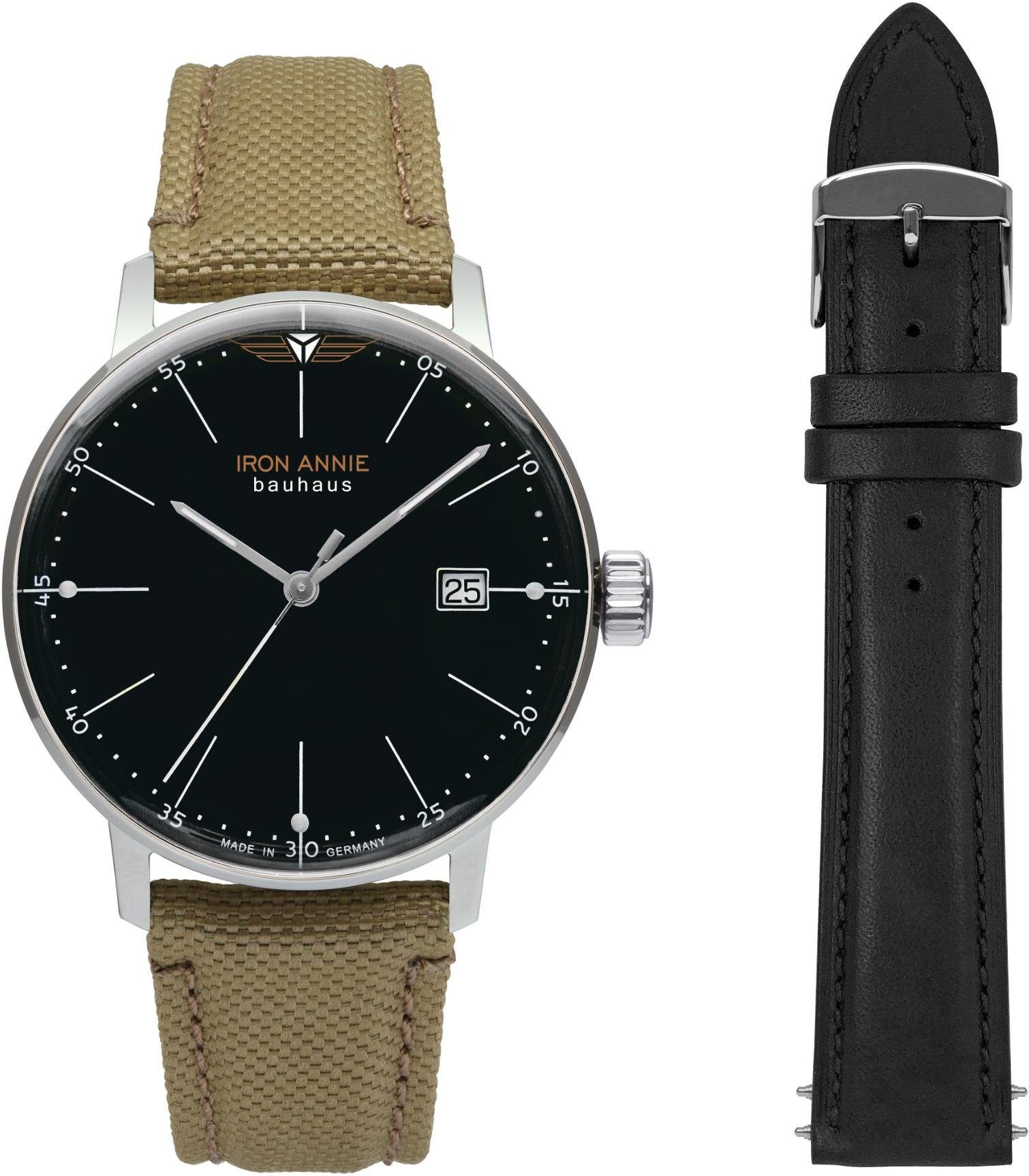 IRON ANNIE Mechanische Uhr Bauhaus Herrenarmbanduhr, Mit Wechselband