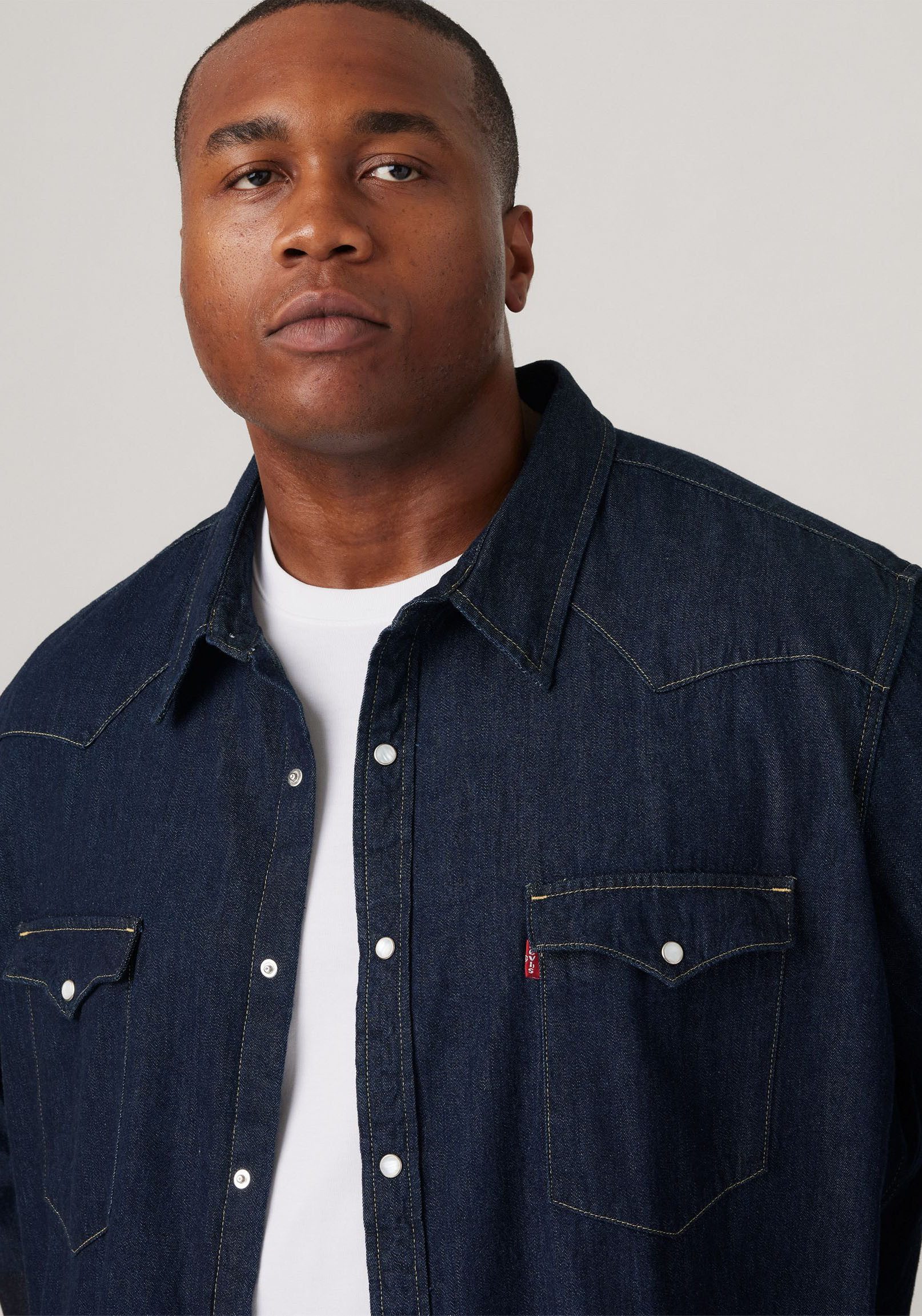 Levi's® Plus Jeanshemd im Westernstyle