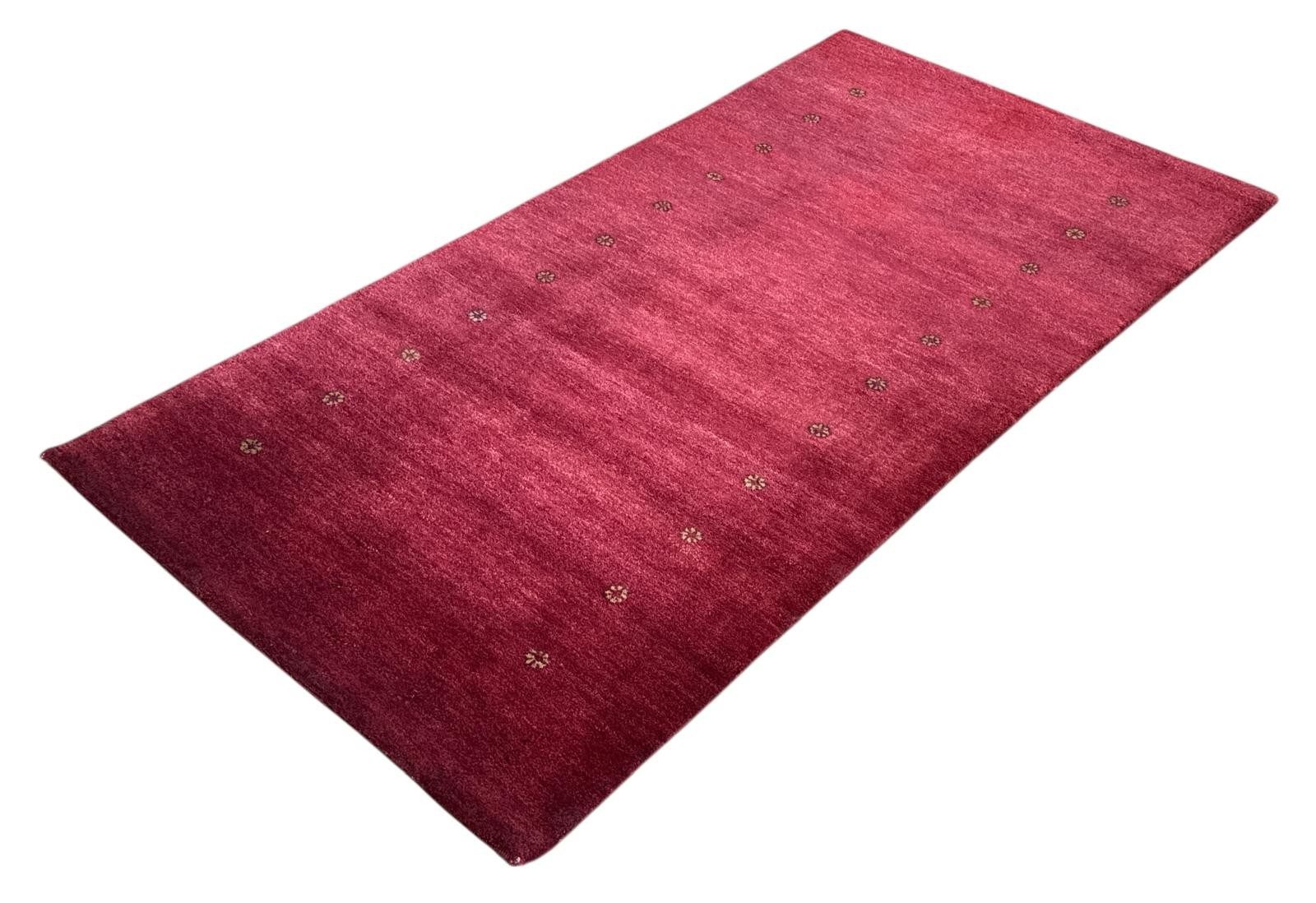 Rug Studios Teppich LORIBAFT NOMAD HANDGEKNÜPFT, Rechteckig, Höhe: 0 mm, Wohnzimmer, 90 x 160 cm, Rot