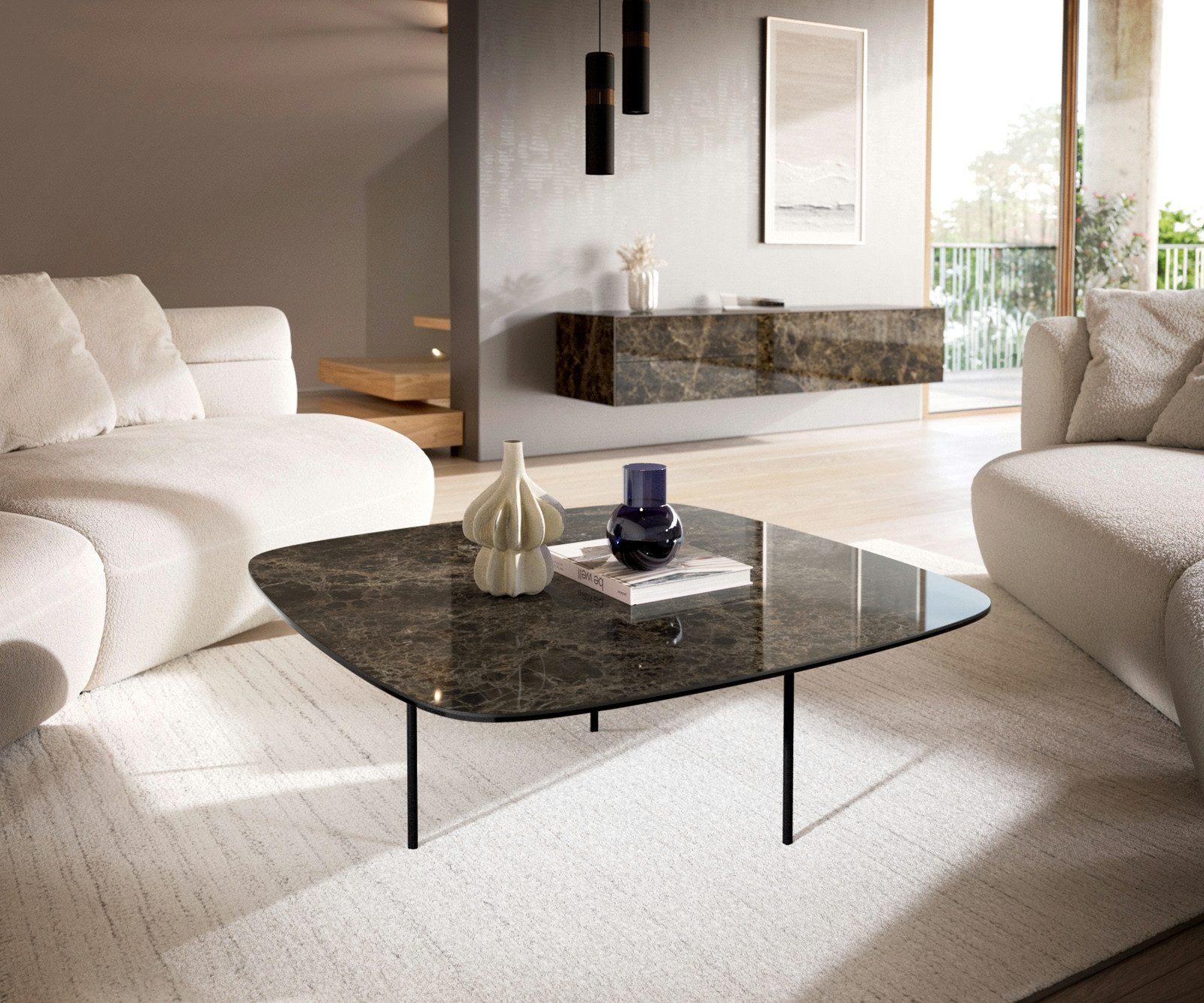 DELIFE Couchtisch Edge, Boot 90x90 cm günstig online kaufen