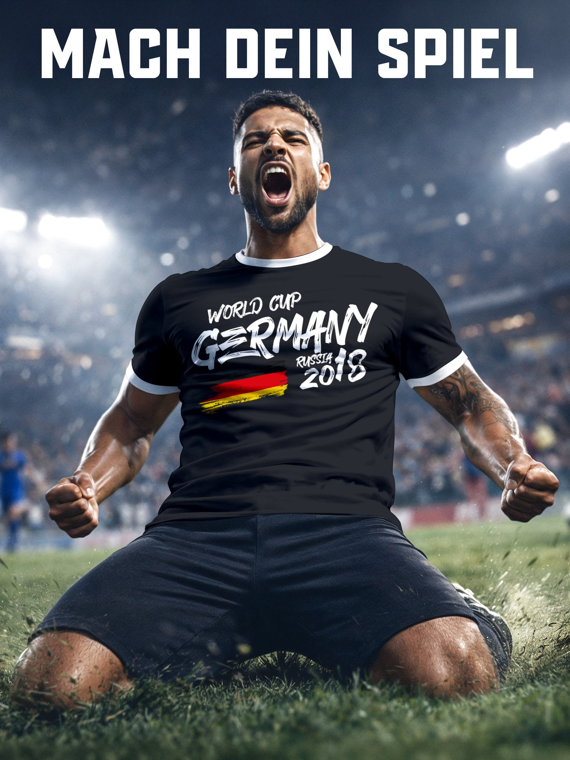 MoonWorks Print-Shirt Moonworks® Herren Fan-Shirt WM Fußball Weltmeisterschaft 2026 World mit Print