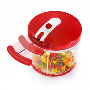 Genius Gemüseschneider Nicer Dicer Twist 24 Teile, Gemüseschneider mit Seilzug, Salatschleuder & Sieb