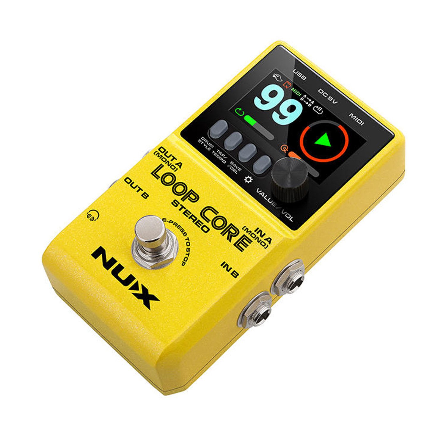 Nux E-Gitarre Nux Loop Core Stereo Effektgerät Looper-Pedal, Effektgerät, Looper, Pedal