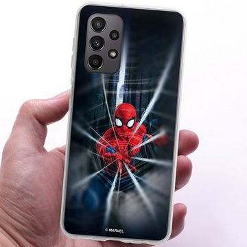 DeinDesign Handyhülle Marvel Kinofilm Spider-Man Webs In Action, Samsung Galaxy A23 5G Silikon Hülle Bumper Case Handy Schutzhülle