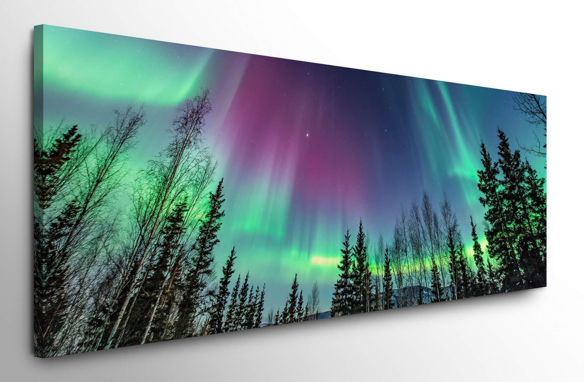 möbel-direkt.de Leinwandbild Bilder XXL Polarlichter Wandbild auf Leinwand – Bild 2 von 4