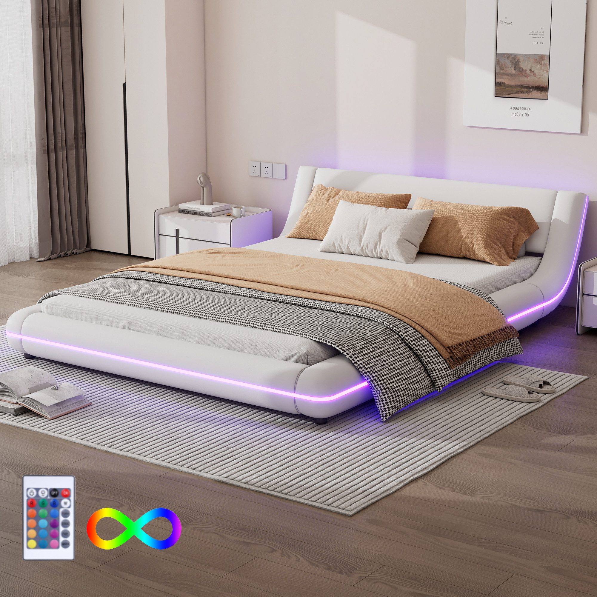 STILVORA Polsterbett 140×200 mit matratze und günstig online kaufen