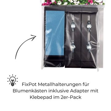 GarPet Blumenkastenhalter FixPot Blumenkasten Halterung für Fensterbank anthrazit