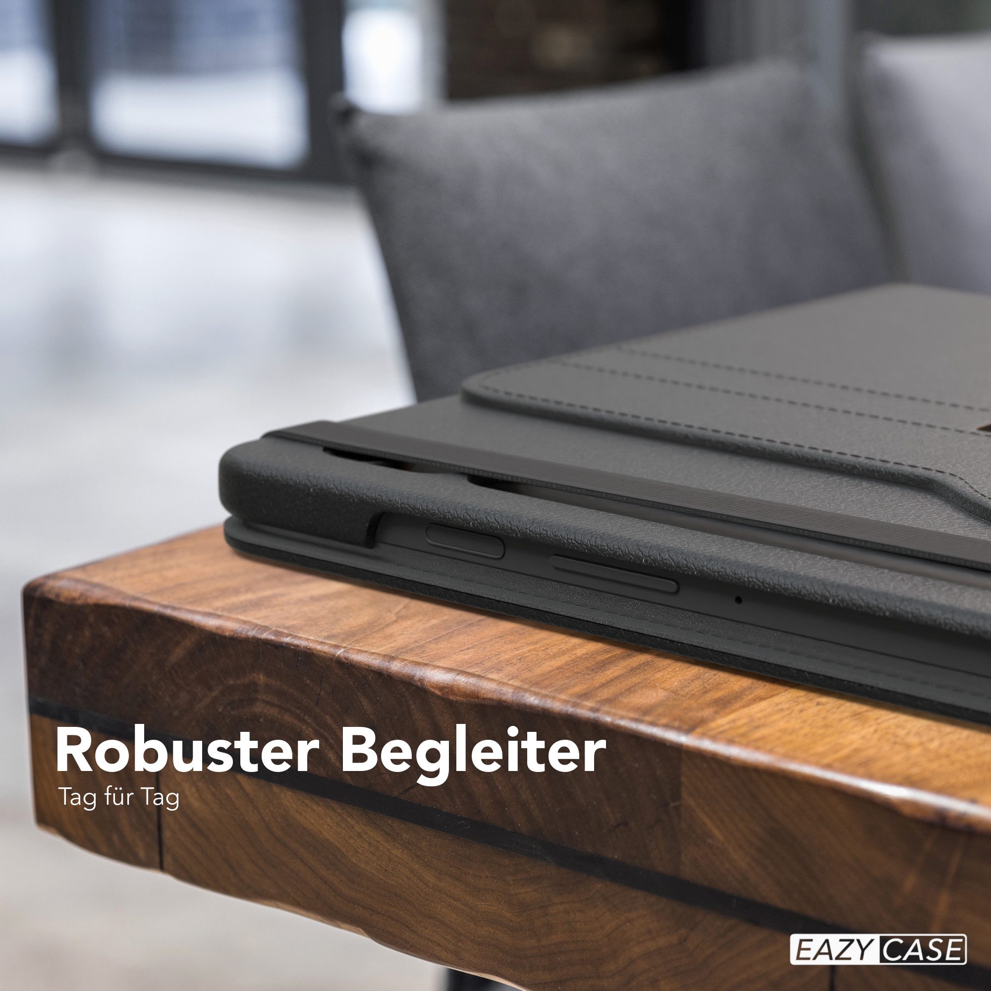 EAZY CASE Tablet-Hülle Rotation Case für Galaxy Tab S9 FE Rotationcase 10,9 Zoll, Hülle 360° drehbar mit Standfunktion Etui Anti-Kratz Tasche Schwarz
