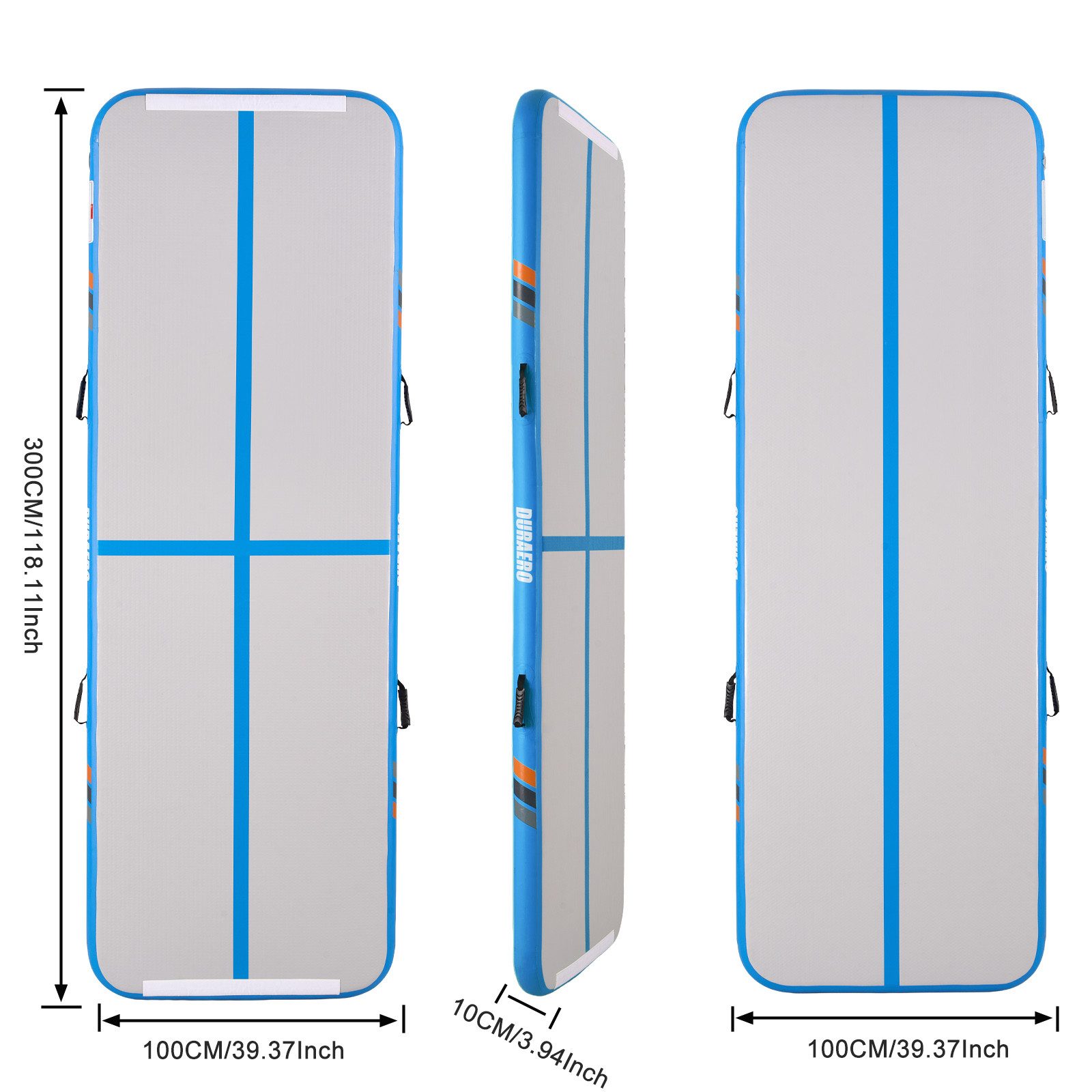 DURAERO Yogamatte Airtrack Matte Tumbling Matte Gymnastikmatte 300x100x10 CM