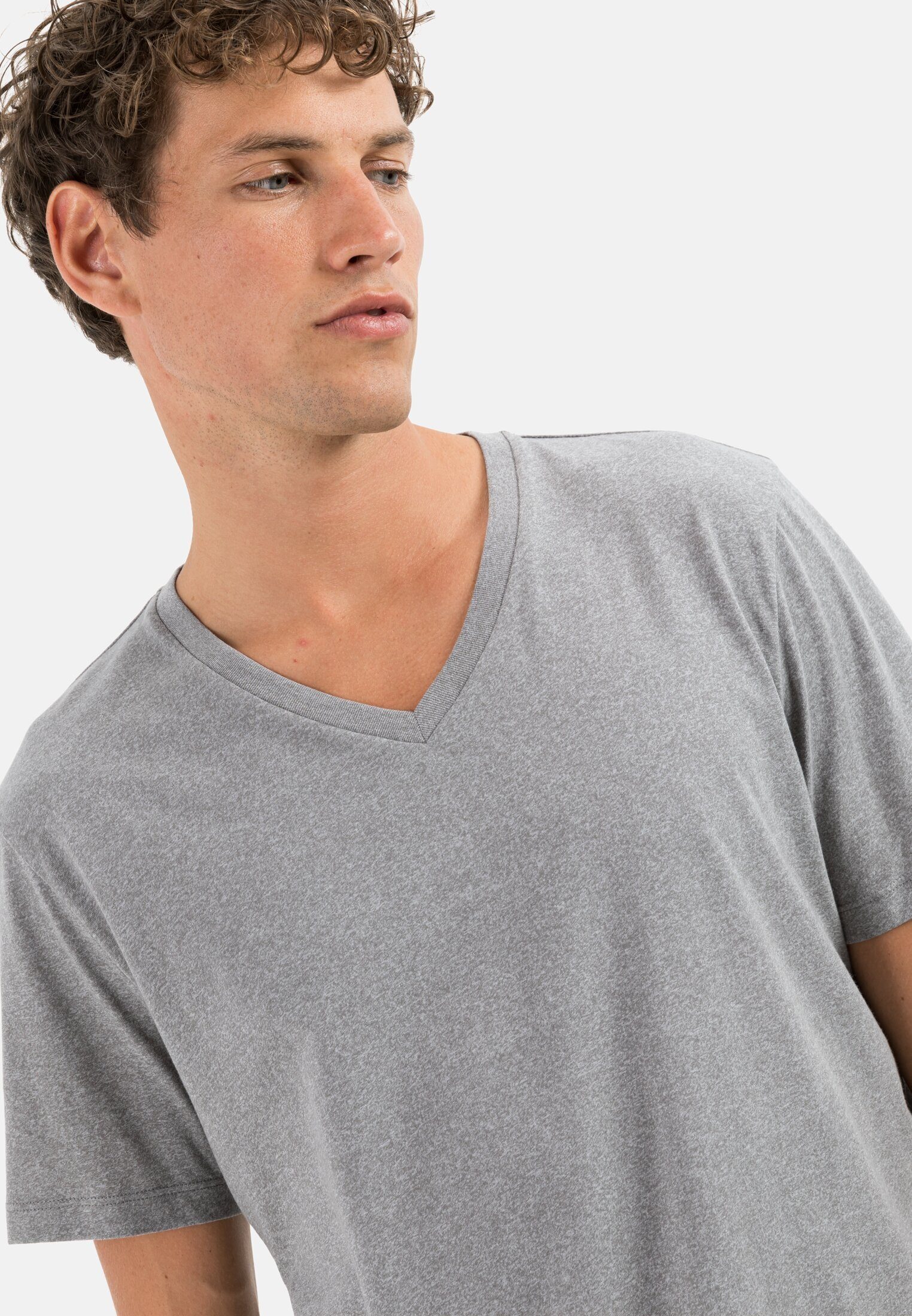 camel active T-Shirt aus biologischer Baumwolle Kurzarm