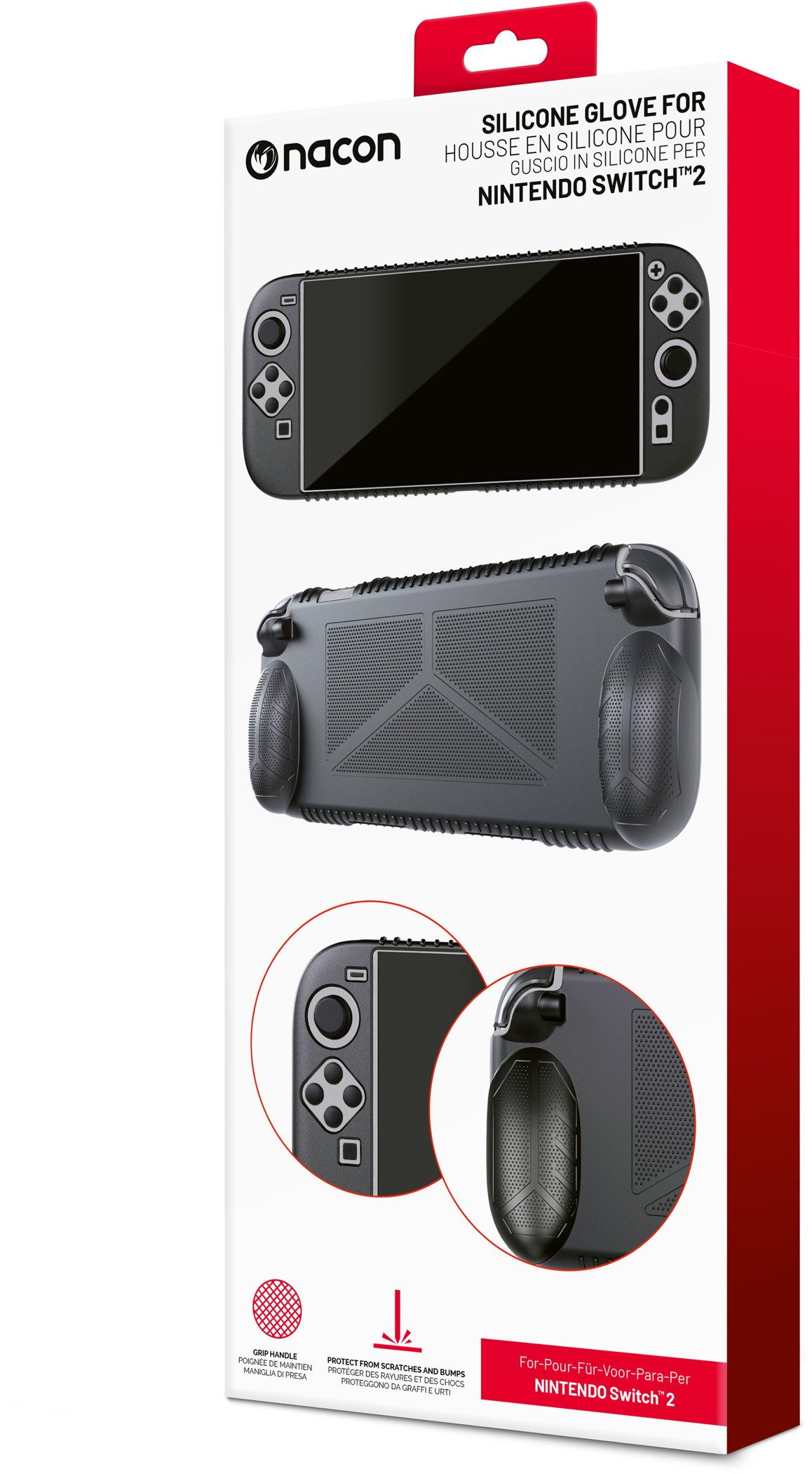 nacon für Nintendo Switch 2 Tasche Silikon Glove Silikon schwarz NA028195 Zubehör Nintendo