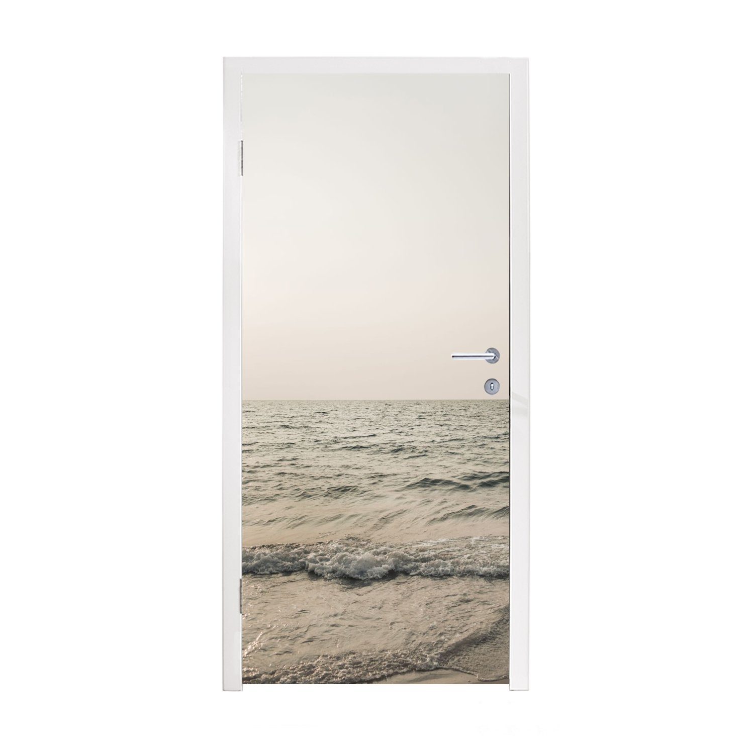 MuchoWow Türtapete Meer - Sommer - Wellen, Matt, bedruckt, (1 St), Fototapete für Tür, Türaufkleber, 75x205 cm | Türtapeten