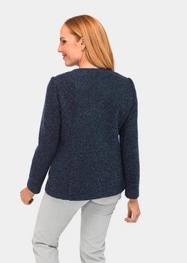 GOLDNER Jerseyblazer Bouclé-Jacke mit feinem Glanzgarn