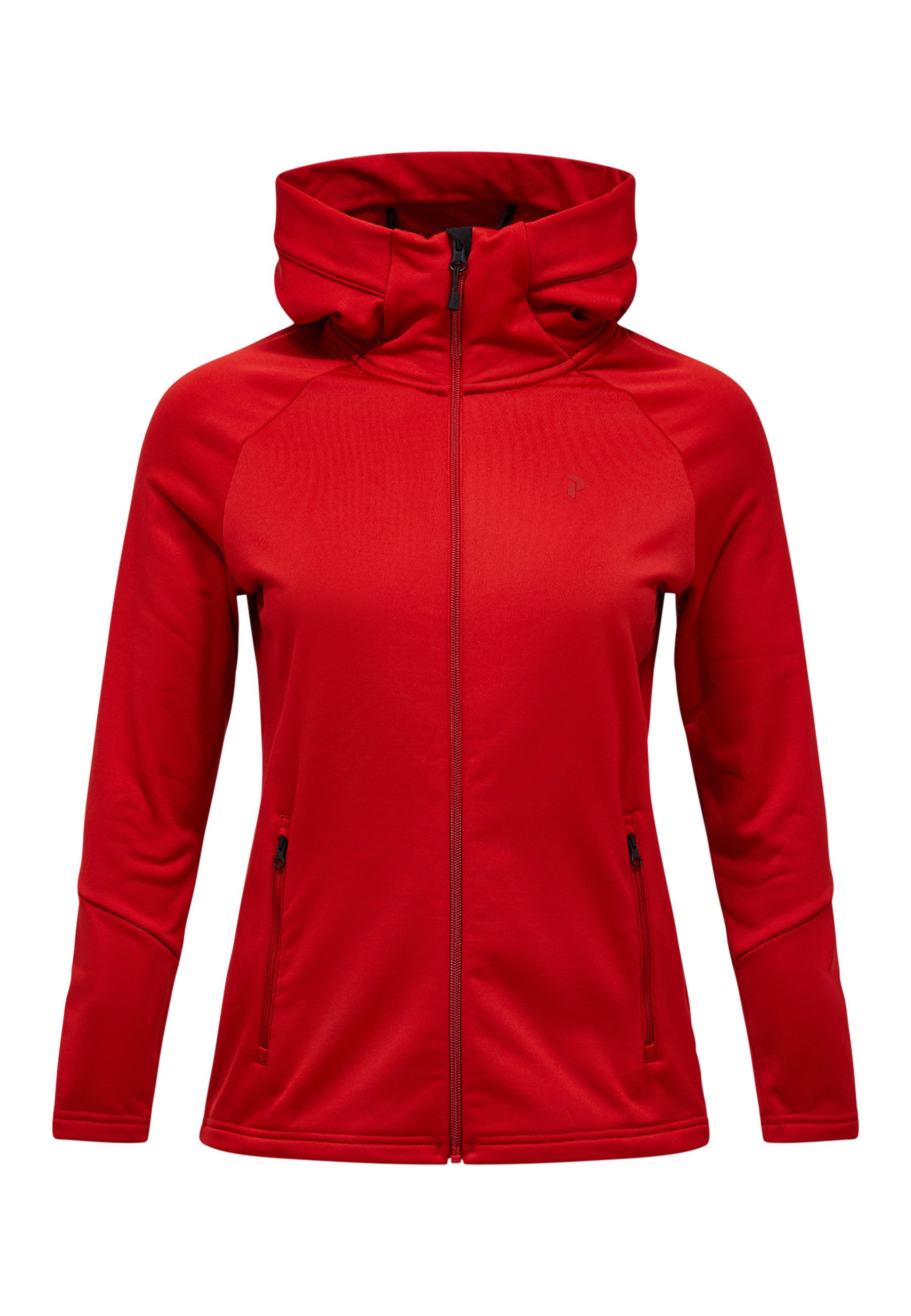 Peak Performance Fleecejacke W Rider Essentials Midlayer Zip Hood mit sportivem Design
