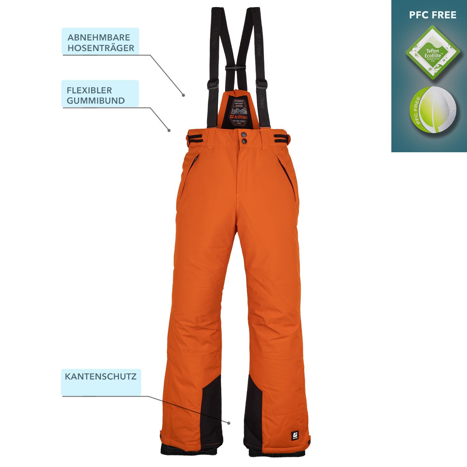 Killtec Skianzug für Jungen Alpin Skijacke + Skihose, wasserdicht - winddicht - atmungsaktiv - mit Schneefang