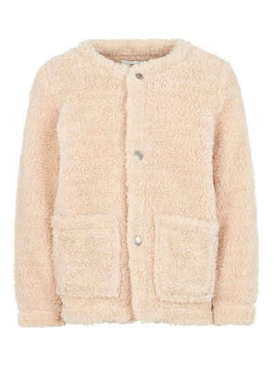 Name It Plüschjacke Name It Mädchen Teddyjacke mit Druckknopfleiste